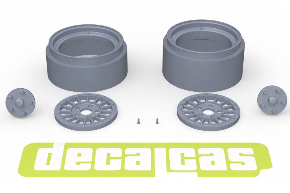 Decalcas PAR114 Rims for 1/24 scale models Nori D20 15 inches (2+2 units/each)