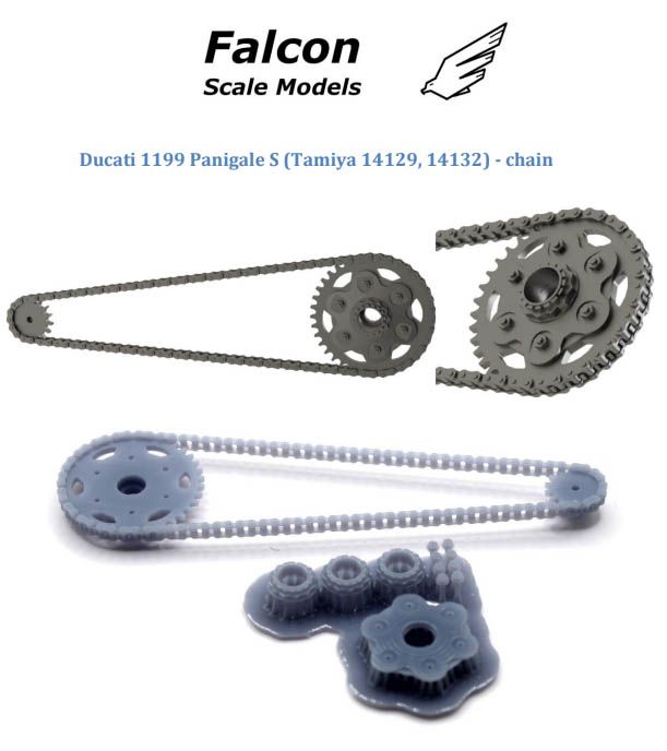 Falcon Scale Models FSM36 Chain set for 1/12 scale models Ducati 1199 Panigale S