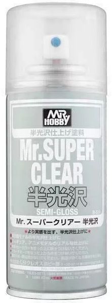 Mr. Hobby B-516 MR. SUPER CLEAR SEMI-GLOSS SPRAY (FÉLFÉNYES LAKK)