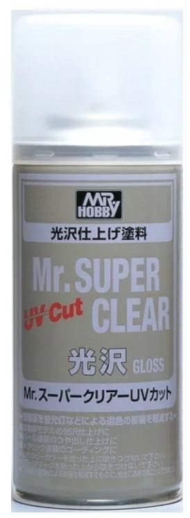 Mr. Hobby B-522 MR. SUPER CLEAR UV CUT GLOSS SPRAY (FÉNYES LAKK)