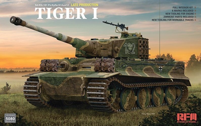 Rye Field Model 5080 TIGER I LATE PRODUCTION WITH FULL INTERIOR AND ZIMMERIT
