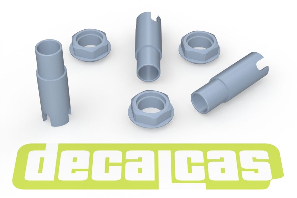 Decalcas PAR115 Central hex nut and axle hub for BBS rims - type 1 (12 unitseach)