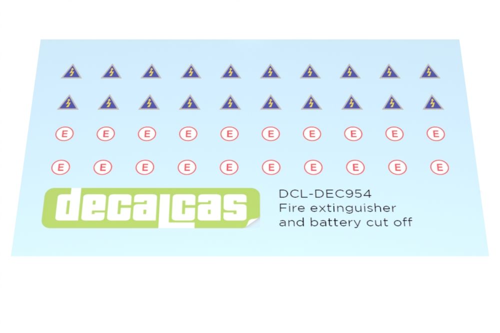 Decalcas PAR118 Extinction and electrical cut-off activation button - Type 2 (20 unitseach)