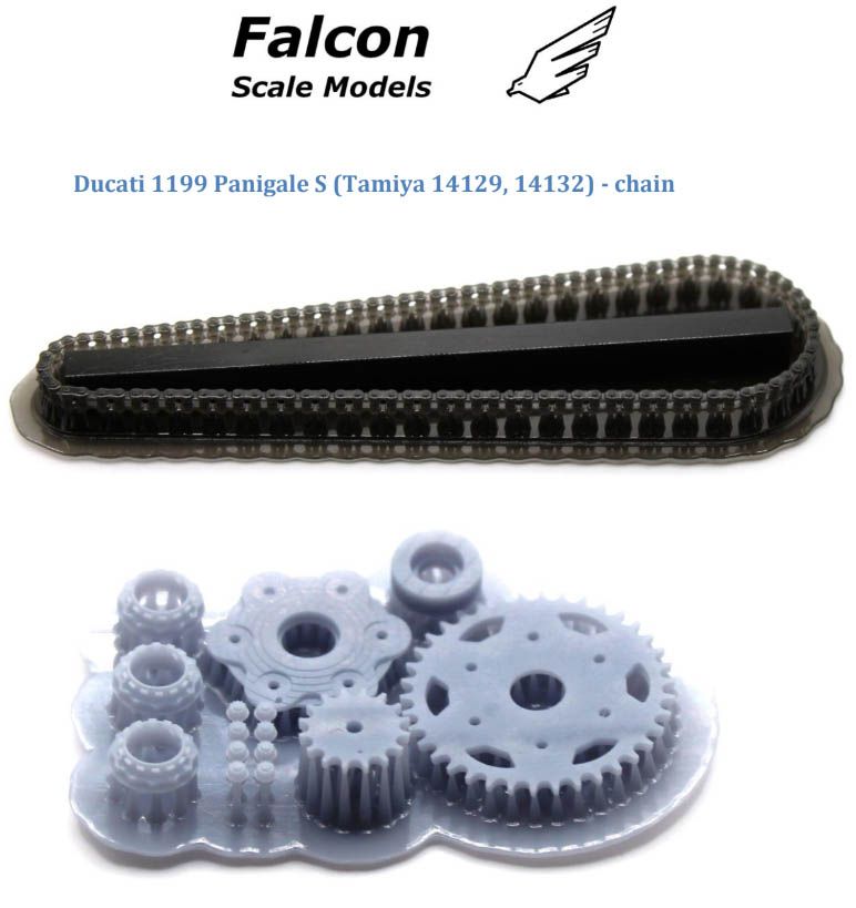 Falcon Scale Models P003 Chain set for 1/12 scale models Ducati 1199 Panigale S