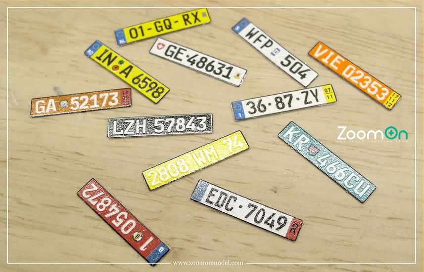 ZoomOn ZD168 European Union License plates B