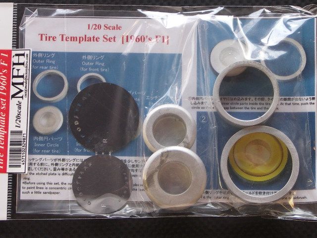 Model Factory Hiro P987 Tire Template Set 1960's F1