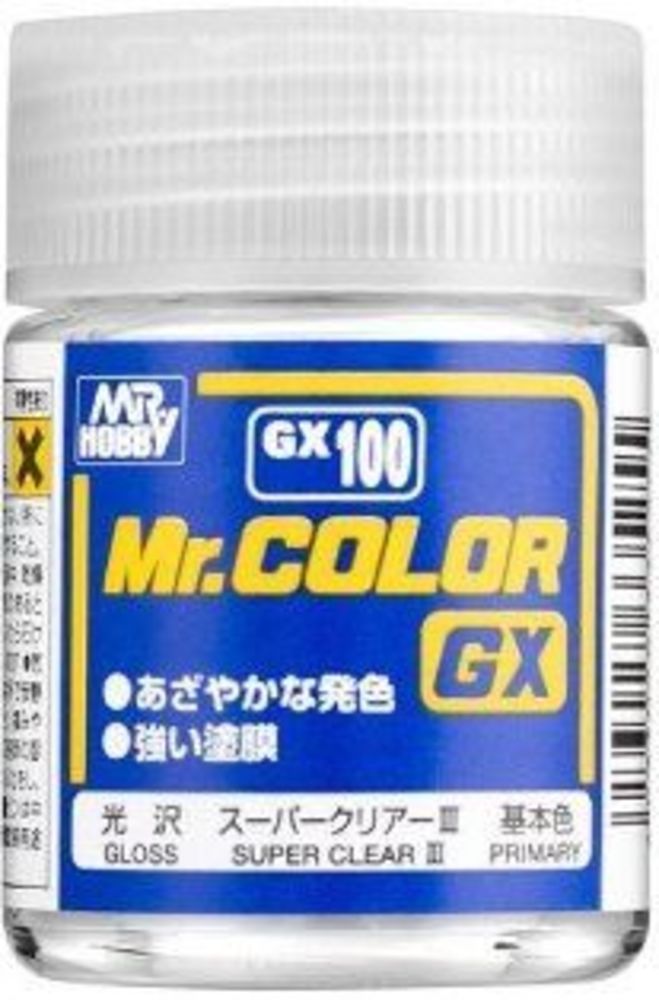 Mr. Hobby GX-100 Mr. Color Super Clear III (18ml) Mr. Hobby GX-100 Mr. Color Super Clear III (18ml)