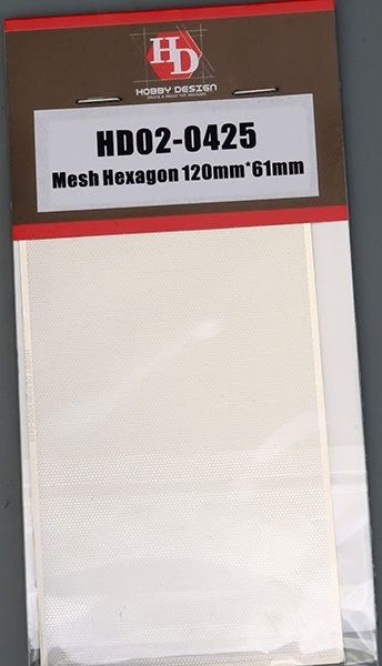 Hobby Design HD02-0425 MESH HEXAGON 120MM X 61MM