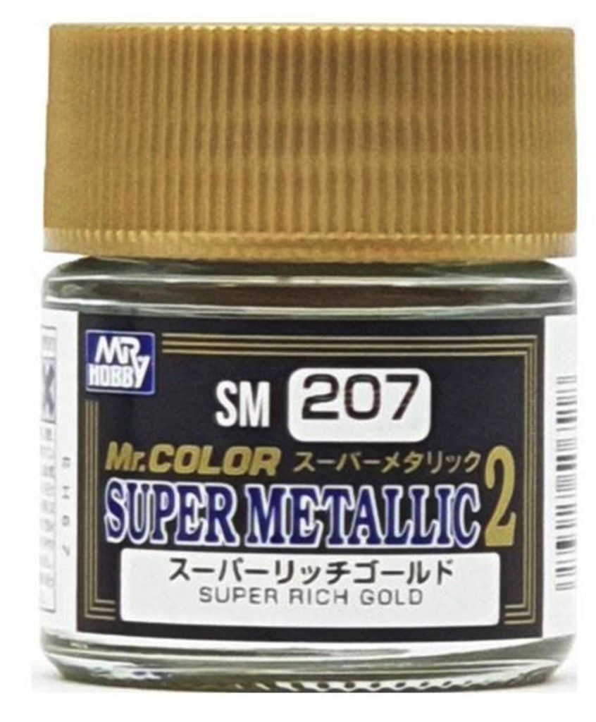 Mr. Hobby SM-207 Mr. Color Super Metallic Colors II (10 ml) Super Rich Gold