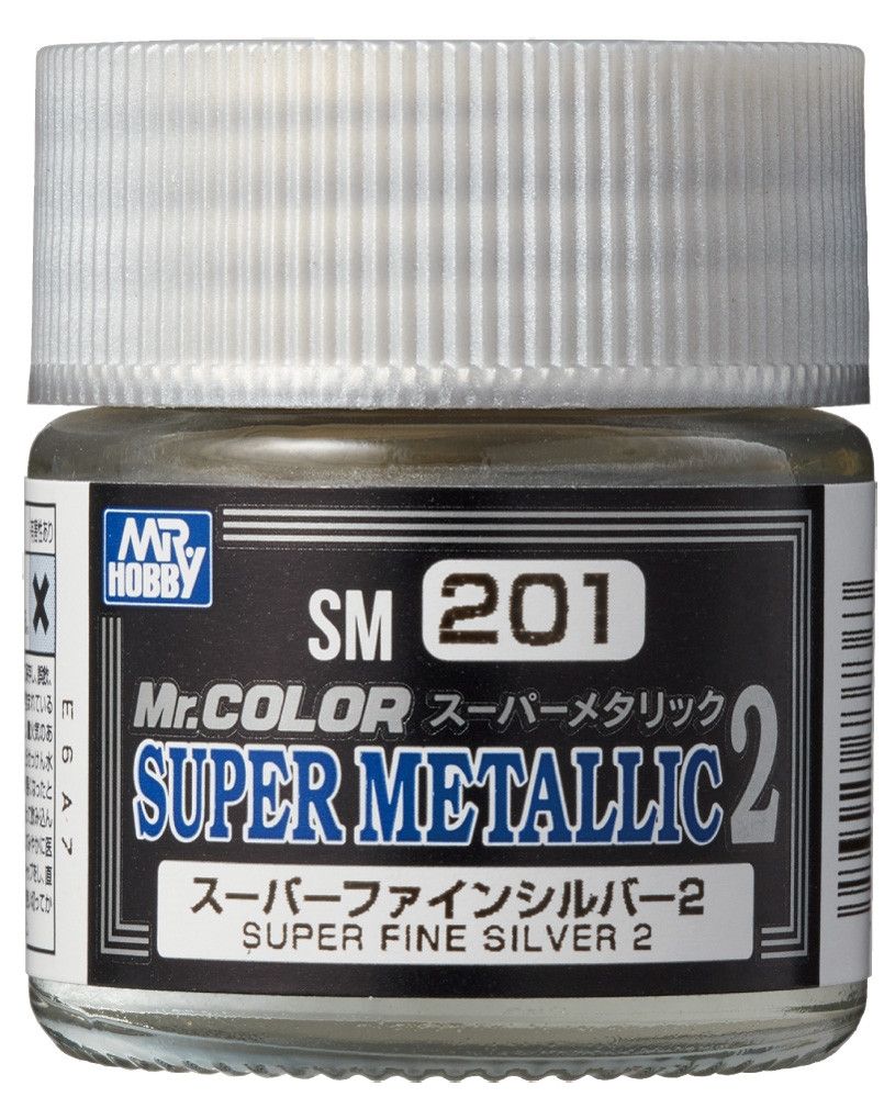 Mr. Hobby SM-201 Mr. Color Super Metallic 2 - Super Fine Silver 2 (10ml)