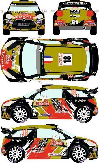 Racing Decals 43 RD24/021 CITROEN DS3 WRC MC 2015