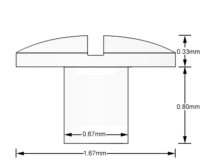 Fat Frog MD12016 M2.5, M4, M8 Extra Large Flat Head Slotted Screw (dia. 0.75, 1.17, 1.67mm)