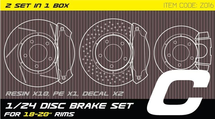 ZoomOn Z016 DISC BRAKE SET C FOR 18 AND 20 INCH