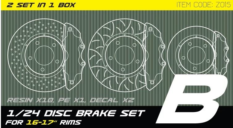 ZoomOn Z015 DISC BRAKE SET B FOR 16 AND 17 INCH