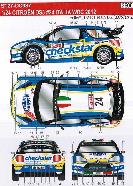 Studio27 DC0987 CITROEN DS3 WRC ITALIA WRC