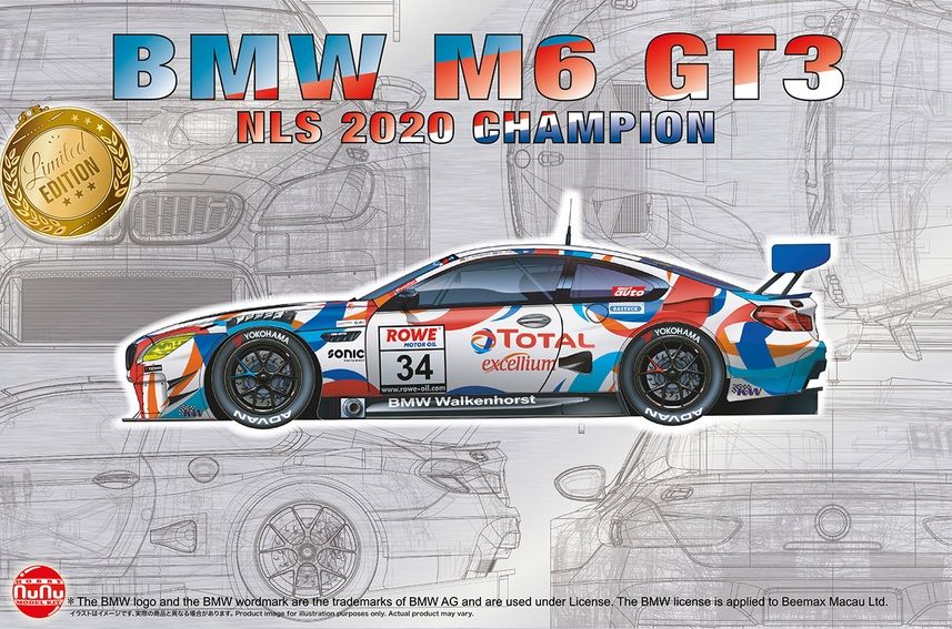 NuNu Model Kit PN24042 BMW M6 GT3 2020 NLS WINNER