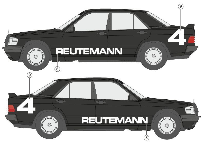 Decalcas DEC064 Mercedes Benz 190E 2.3 16v - ROC - Race of the Champions 1984