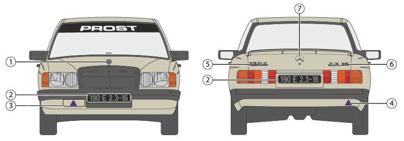 Decalcas DEC064 Mercedes Benz 190E 2.3 16v - ROC - Race of the Champions 1984