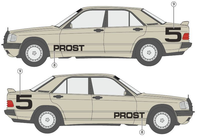 Decalcas DEC064 Mercedes Benz 190E 2.3 16v - ROC - Race of the Champions 1984