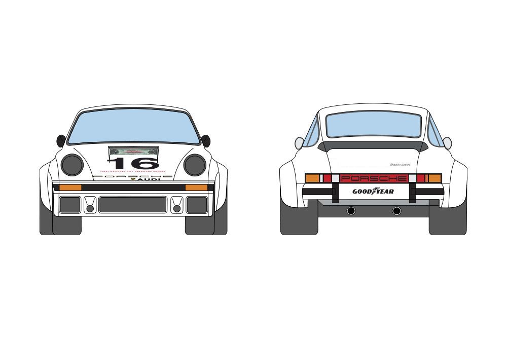 Decalcas DEC065 Porsche 934 RSR Team Vasek Polak sponsored by First National City Travellers Checks - SCCA Trans-American Championship 1976