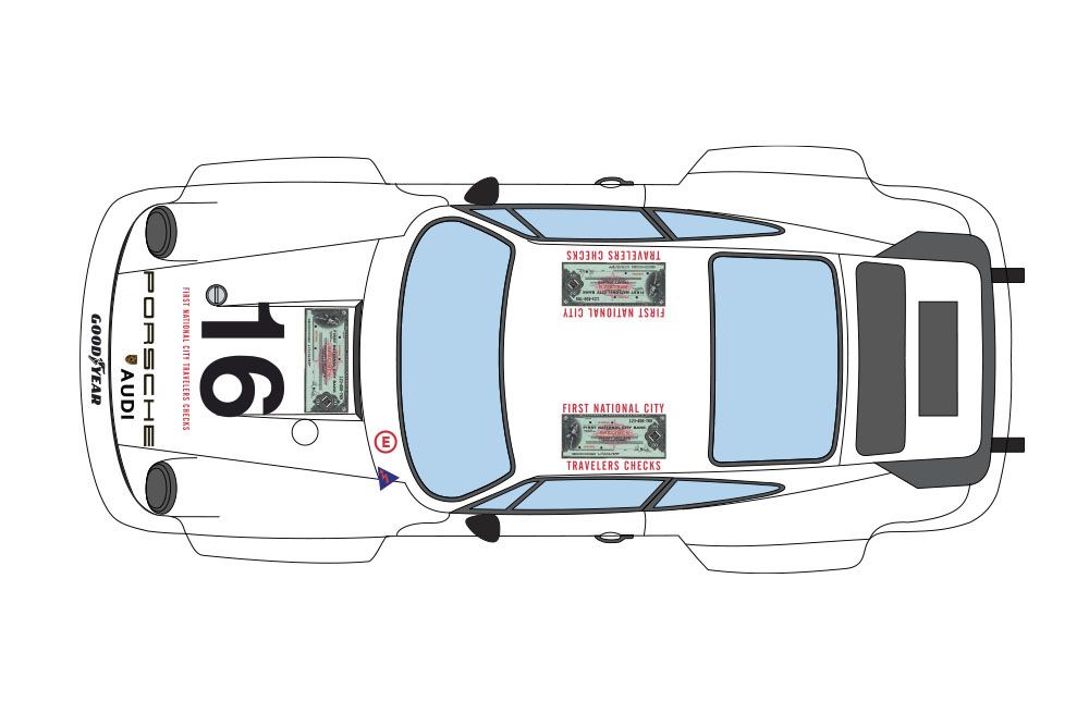 Decalcas DEC065 Porsche 934 RSR Team Vasek Polak sponsored by First National City Travellers Checks - SCCA Trans-American Championship 1976