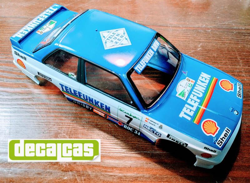 Decalcas DEC067 BMW M3 E30 sponsored by Telefunken - El Corte Ingles Rally Islas Canarias 1988