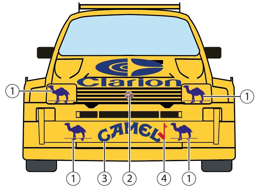 Decalcas DEC068 MG Metro 6R4 Team Clarion Europe sponsored by Camel - FIA European Rallycross Championship 1990