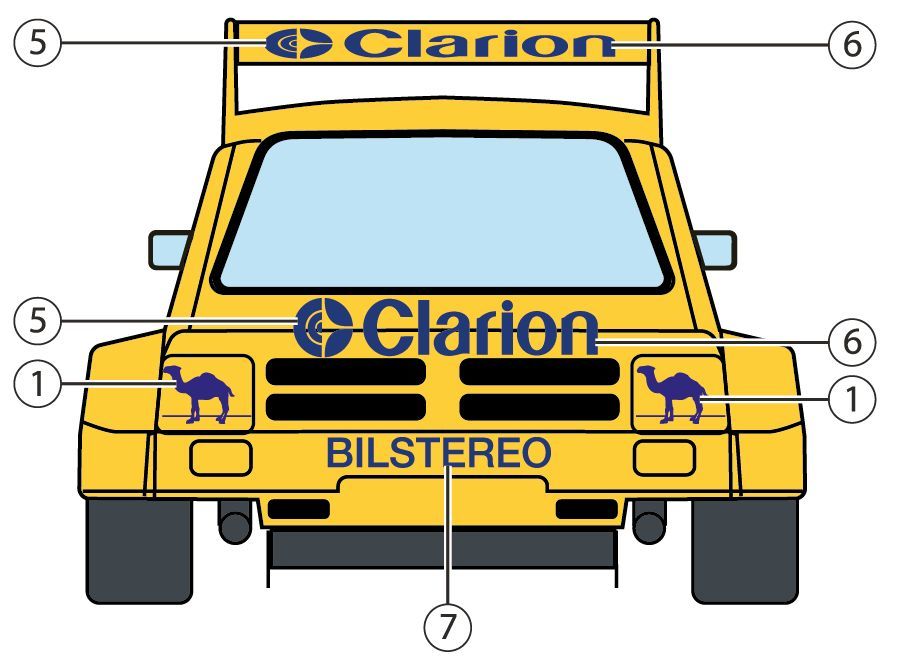 Decalcas DEC068 MG Metro 6R4 Team Clarion Europe sponsored by Camel - FIA European Rallycross Championship 1990