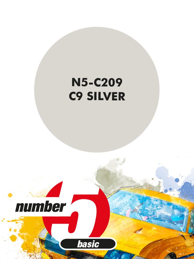 Number 5 N5-C209 Paint for airbrush: Sauber Mercedes C9 Silver