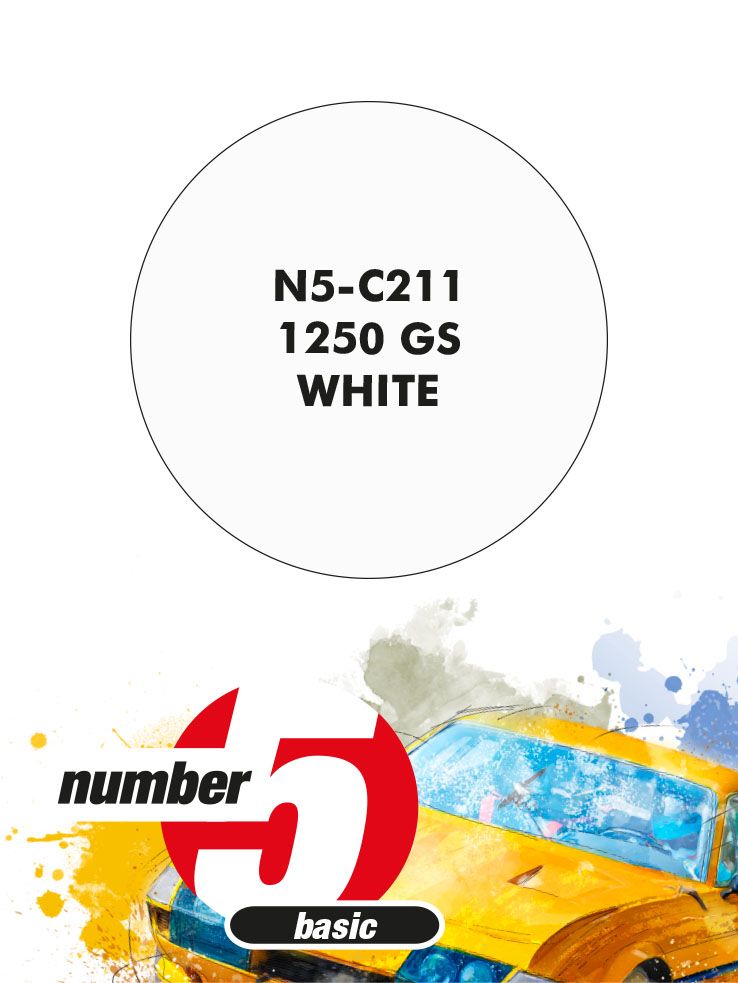 Number 5 N5-C211 Paint for airbrush: 1250 GS White (1x30ml)