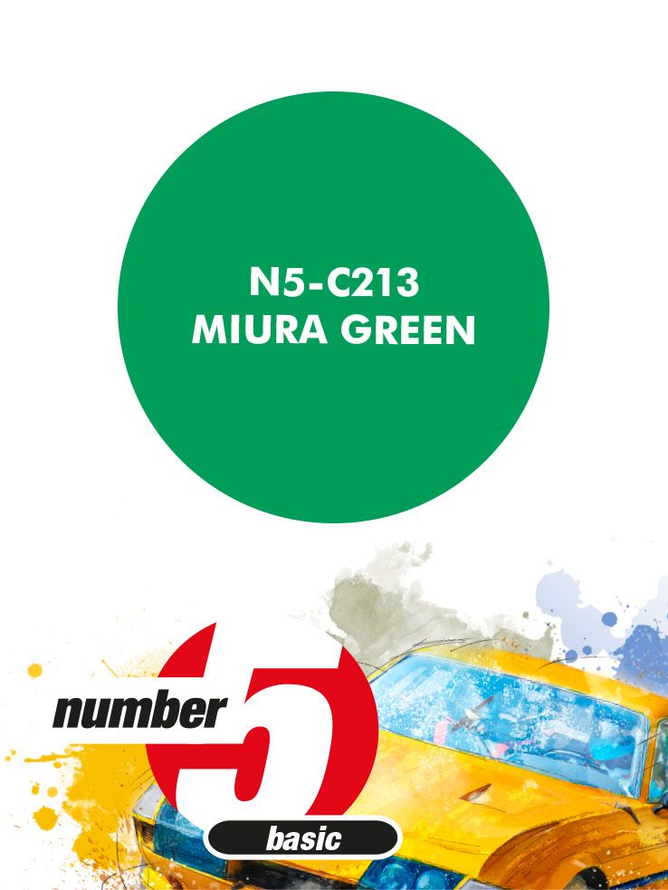 Number 5 N5-C213 Paint for airbrush: Miura Green (1x30ml)