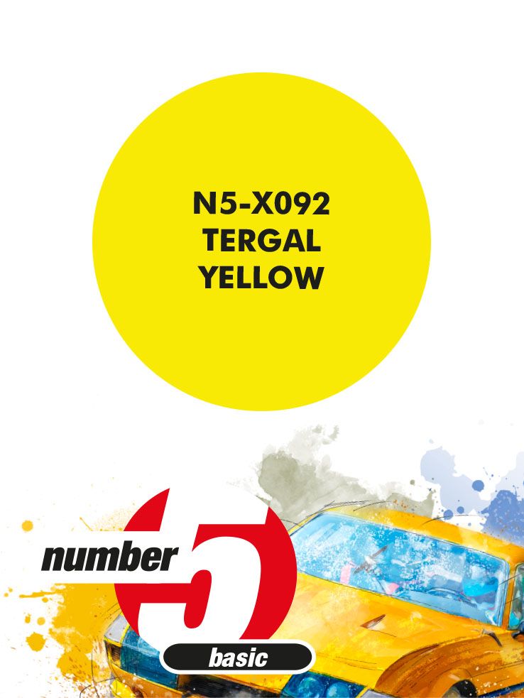 Number 5 N5-X092 Paint for airbrush: Tergal Yellow (1x30ml)