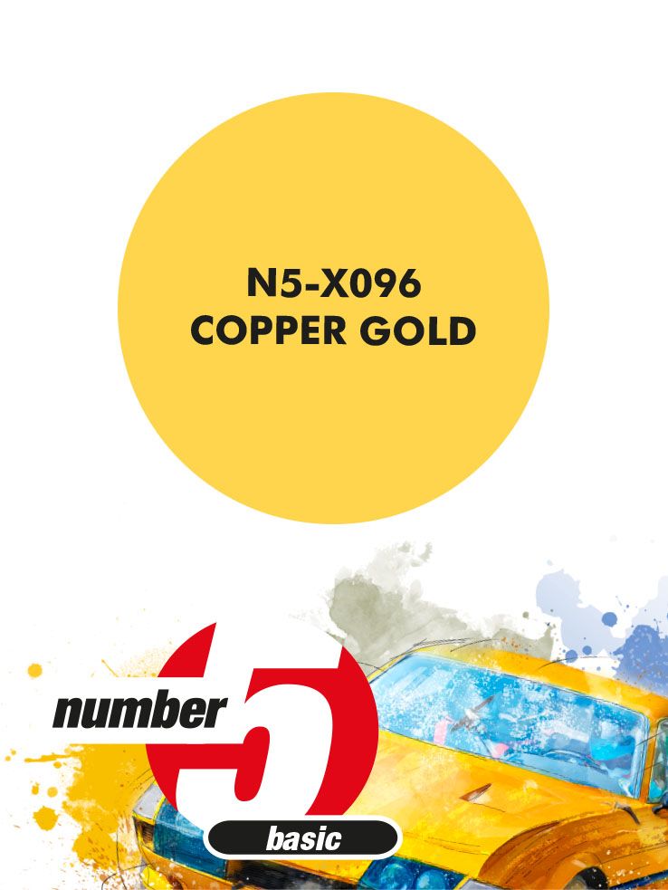 Number 5 N5-X096 Paint for airbrush: Copper Gold (1x30ml)