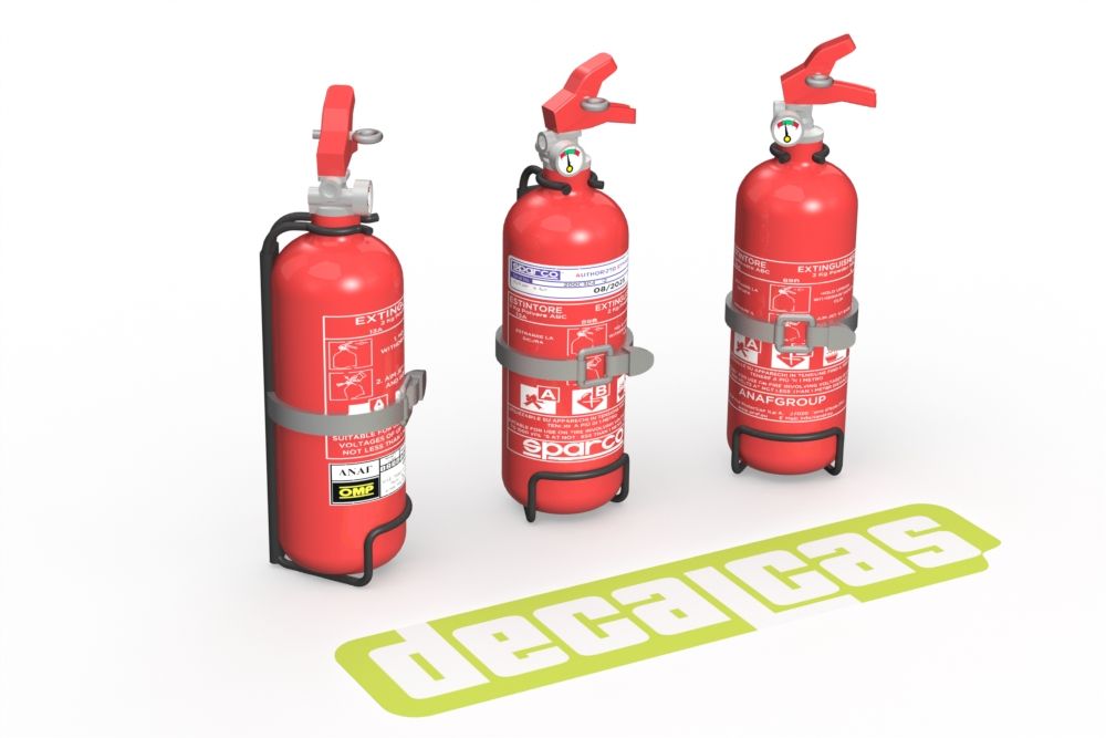 Decalcas PAR121 Fire extinguisher for 1/24 scale models: Hand fire extinguisher - Type01 (4 units/each)