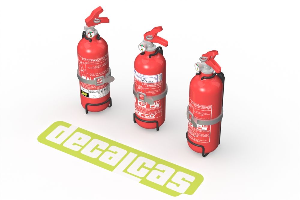 Decalcas PAR121 Fire extinguisher for 1/24 scale models: Hand fire extinguisher - Type01 (4 units/each)