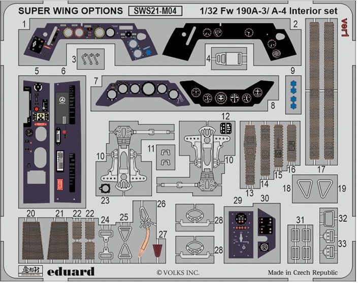 Zoukei-Mura SWS21M04 FW 190 A-3/-4 INTERIOR SET