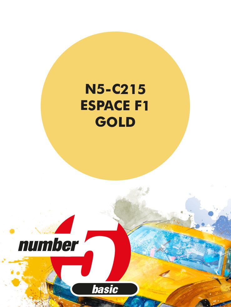 Number 5 N5-C215 Paint for airbrush: Espace F1 Gold (1x30ml)