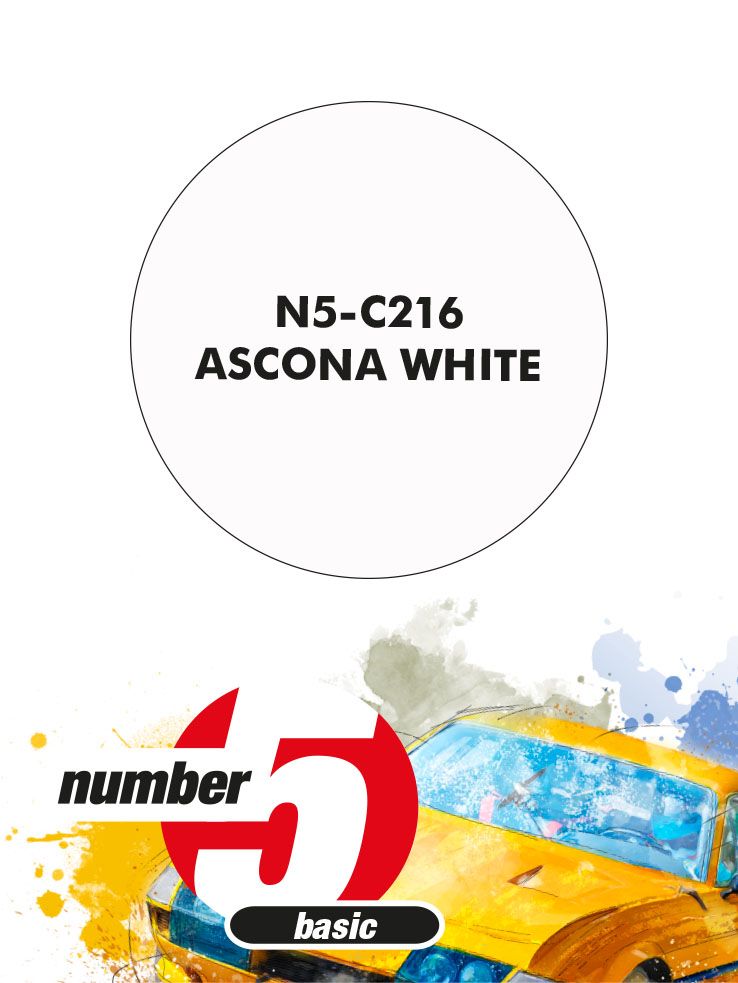 Number 5 N5-C216 Paint for airbrush: Ascona White (1x30ml)