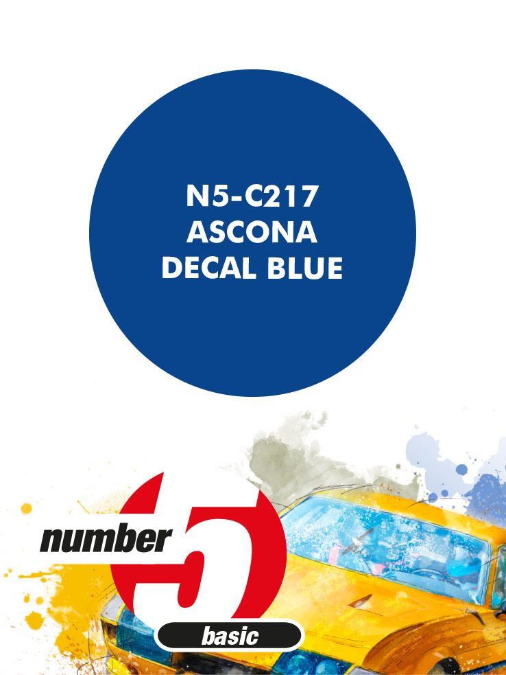 Number 5 N5-C217 Paint for airbrush: Ascona Blue (1x30ml)