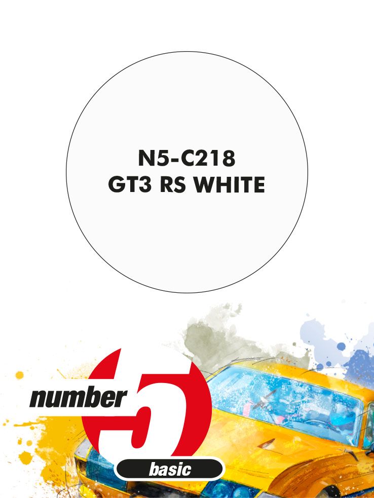 Number 5 N5-C218 Paint for airbrush: GT3 RS White (1x30ml)