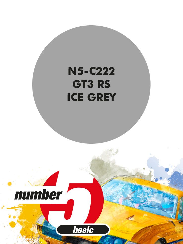 Number 5 N5-C222 Paint for airbrush: GT3 RS Ice Grey (1x30ml)