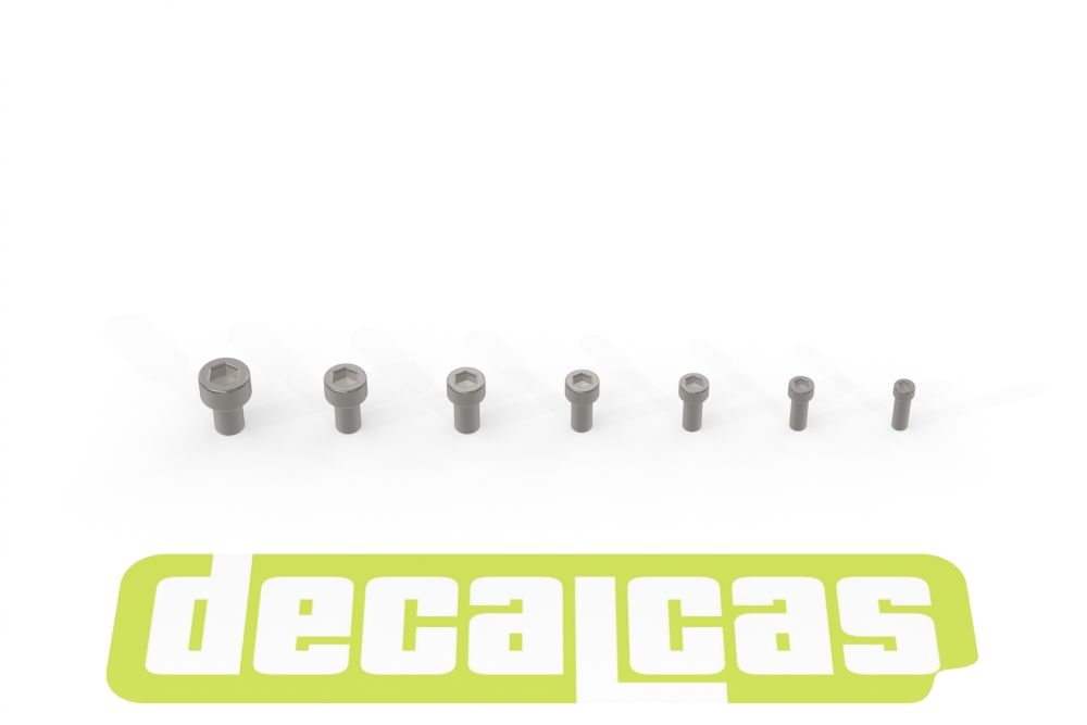 Decalcas PAR138 Fasteners: Hex socket head cap (100+100+100+100+100+100+100 units/each)