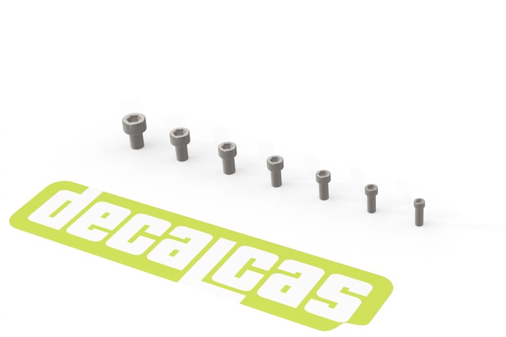 Decalcas PAR138 Fasteners: Hex socket head cap (100+100+100+100+100+100+100 units/each)