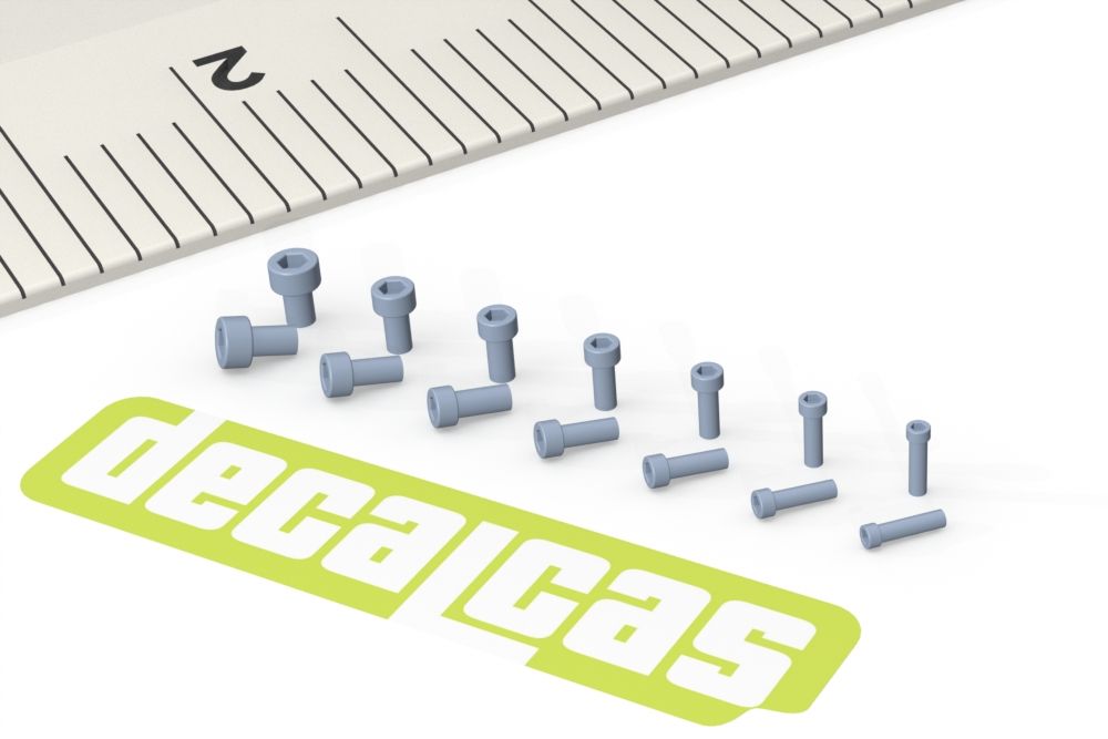 Decalcas PAR138 Fasteners: Hex socket head cap (100+100+100+100+100+100+100 units/each)