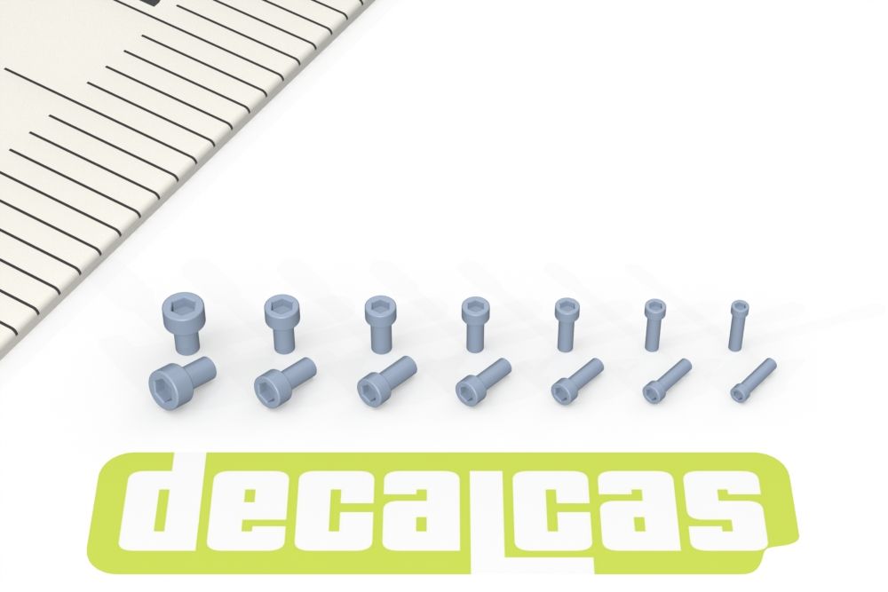 Decalcas PAR138 Fasteners: Hex socket head cap (100+100+100+100+100+100+100 units/each)