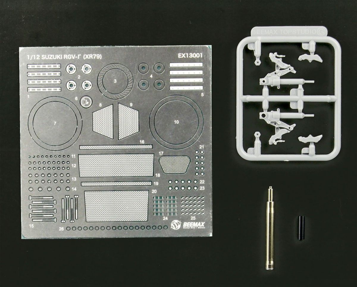 Beemax EX13001 Suzuki RGV500 1993 Detail Parts (included Metal Front frok/Sponsor Decals)