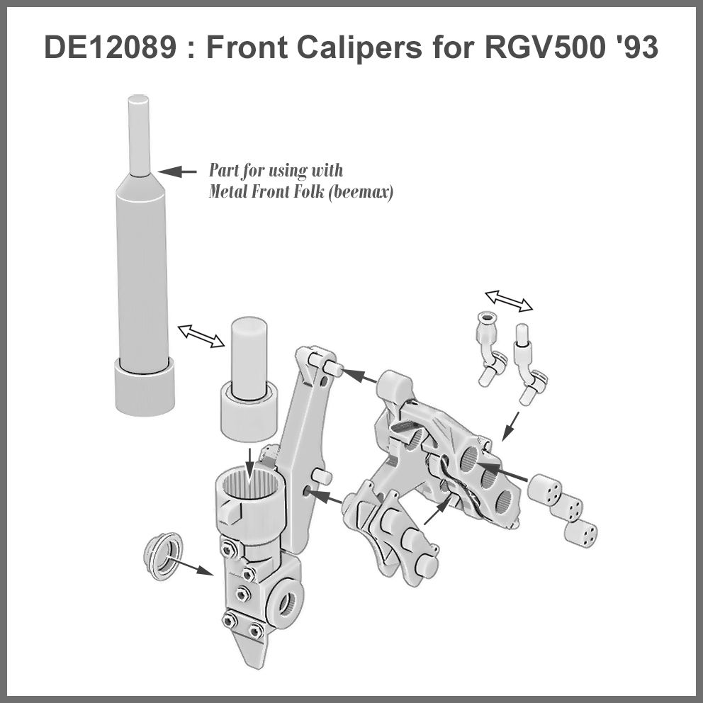 Fat Frog DE12089 Front Calipers for RGV500 '93