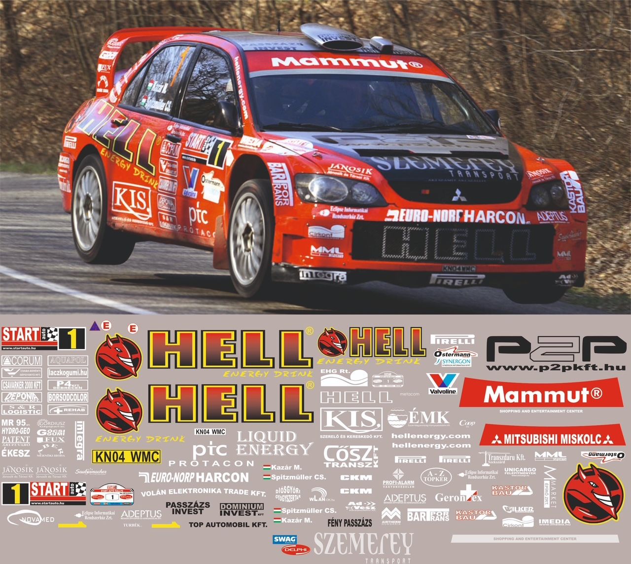 AM24 072 Mitsubishi Lancer WRC 05 Spitzmüller Csaba Eger Rallye 2009