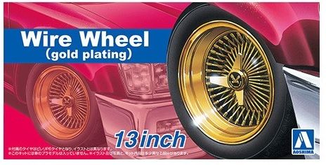 Aoshima 06627 #110 13INCH WIRE WHEEL Gold