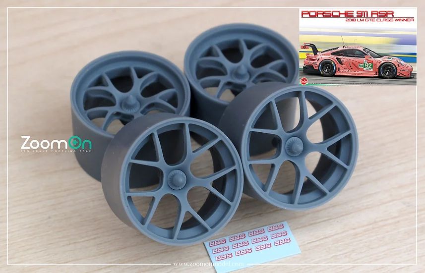 ZoomOn ZR129 18" Porsche RSR Le Mans BBS rim set